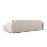 Nolio 4-Sitzer Ecksofa, Rechte Seite, aus Samt in Hellbeige (Casino Pearl), 235x170x72 cm von Cosmopolitan Design – Bild 5