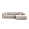 Nolio 4-Sitzer Ecksofa, Rechte Seite, aus Samt in Hellbeige (Casino Pearl), 260x170x72 cm von Cosmopolitan Design – Bild 1