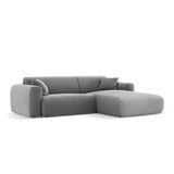 Nolio 4-Sitzer Ecksofa, Rechte Seite, aus Samt in Hellgrau (Casino Ash), 235x170x72 cm von Cosmopolitan Design – Bild 4