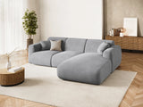 Nolio 4-Sitzer Ecksofa, Rechte Seite, aus Samt in Hellgrau (Casino Ash), 260x170x72 cm von Cosmopolitan Design – Bild 2