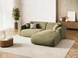 Nolio 4-Sitzer Ecksofa, Rechte Seite, aus Samt in Hellgrün (Casino Forest), 235x170x72 cm von Cosmopolitan Design – Bild 2