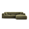 Nolio 4-Sitzer Ecksofa, Rechte Seite, aus Samt in Hellgrün (Casino Forest), 260x170x72 cm von Cosmopolitan Design – Bild 1