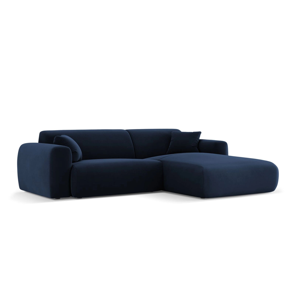 Nolio 4-Sitzer Ecksofa, Rechte Seite, aus Samt in Königsblau (Casino Deep Blue), 235x170x72 cm von Cosmopolitan Design – Bild 4