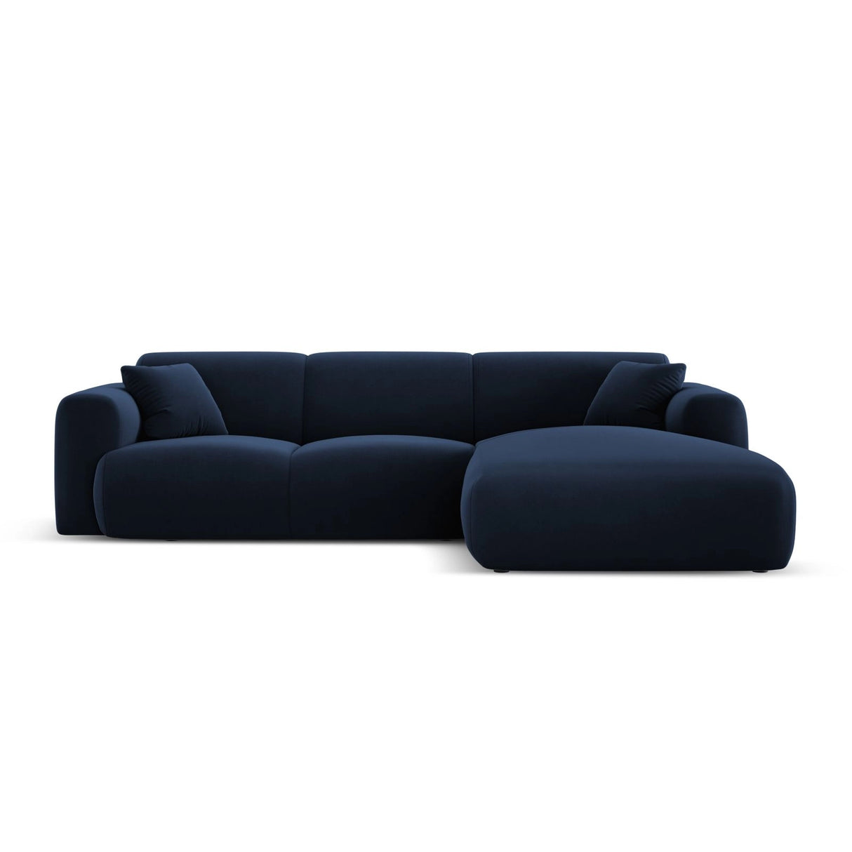 Nolio 4-Sitzer Ecksofa, Rechte Seite, aus Samt in Königsblau (Casino Deep Blue), 260x170x72 cm von Cosmopolitan Design – Bild 1