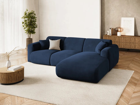 Nolio 4-Sitzer Ecksofa, Rechte Seite, aus Samt in Königsblau (Casino Deep Blue), 260x170x72 cm von Cosmopolitan Design – Bild 2
