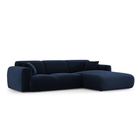 Nolio 4-Sitzer Ecksofa, Rechte Seite, aus Samt in Königsblau (Casino Deep Blue), 260x170x72 cm von Cosmopolitan Design – Bild 4