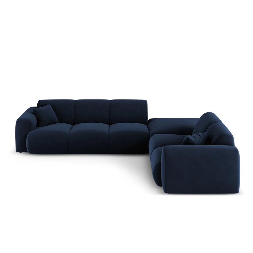 Nolio 4-Sitzer Ecksofa, Rechte Seite, aus Samt in Königsblau (Casino Deep Blue), 315x250 cm von Cosmopolitan Design – Bild 4