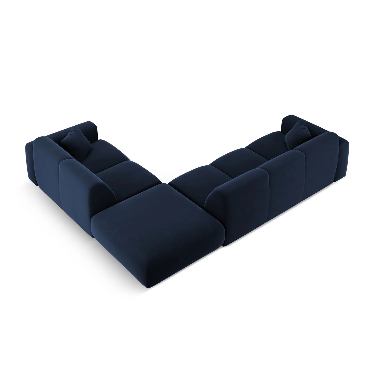Nolio 4-Sitzer Ecksofa, Rechte Seite, aus Samt in Königsblau (Casino Deep Blue), 315x250 cm von Cosmopolitan Design – Bild 5