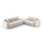 Nolio 4-Sitzer Ecksofa, Rechte Seite, aus Samt in Leichtes Beige (Casino Pearl), 315x250 cm von Cosmopolitan Design – Bild 1