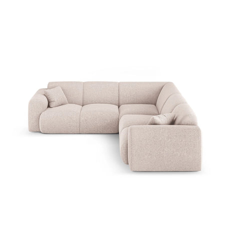 Nolio 5-Sitzer Ecksofa, symmetrisch, aus Chenille in Beige (Haga 30), 252x252x72 cm von Cosmopolitan Design – Bild 1