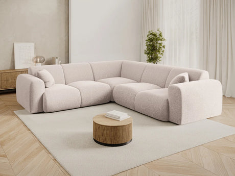 Nolio 5-Sitzer Ecksofa, symmetrisch, aus Chenille in Beige (Haga 30), 252x252x72 cm von Cosmopolitan Design – Bild 2