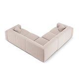 Nolio 5-Sitzer Ecksofa, symmetrisch, aus Chenille in Beige (Haga 30), 252x252x72 cm von Cosmopolitan Design – Bild 4