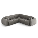 Nolio 5-Sitzer Ecksofa, symmetrisch, aus Chenille in Grau (Haga 16), 252x252x72 cm von Cosmopolitan Design – Bild 3