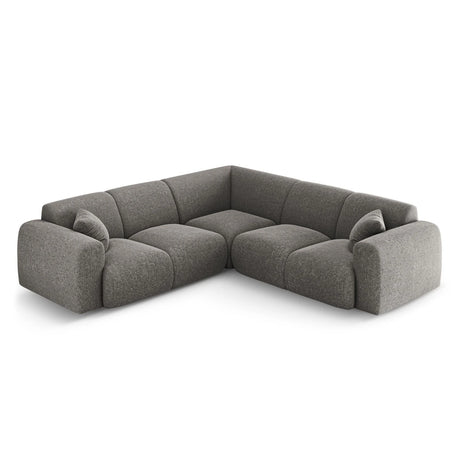 Nolio 5-Sitzer Ecksofa, symmetrisch, aus Chenille in Grau (Haga 16), 252x252x72 cm von Cosmopolitan Design – Bild 3