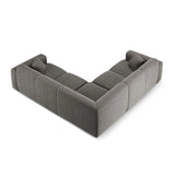 Nolio 5-Sitzer Ecksofa, symmetrisch, aus Chenille in Grau (Haga 16), 252x252x72 cm von Cosmopolitan Design – Bild 4