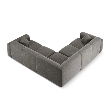 Nolio 5-Sitzer Ecksofa, symmetrisch, aus Chenille in Grau (Haga 16), 252x252x72 cm von Cosmopolitan Design – Bild 4