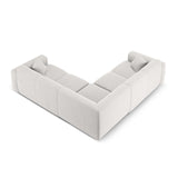 Nolio 5-Sitzer Ecksofa, symmetrisch, aus Chenille in Hellgrau (Haga 06), 252x252x72 cm von Cosmopolitan Design – Bild 4