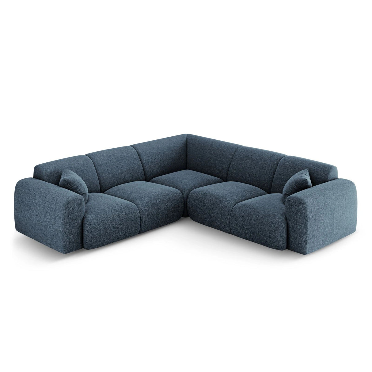 Nolio 5-Sitzer Ecksofa, symmetrisch, aus Chenille in Königsblau (Haga 86), 252x252x72 cm von Cosmopolitan Design – Bild 3