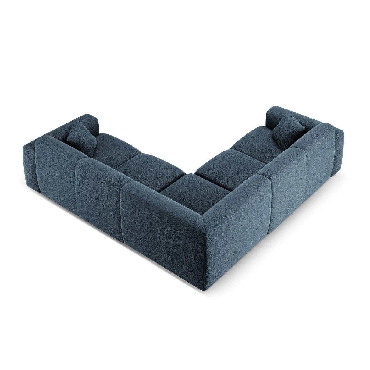 Nolio 5-Sitzer Ecksofa, symmetrisch, aus Chenille in Königsblau (Haga 86), 252x252x72 cm von Cosmopolitan Design – Bild 4