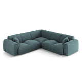 Nolio 5-Sitzer Ecksofa, symmetrisch, aus Chenille in Petrol (Haga 78), 252x252x72 cm von Cosmopolitan Design – Bild 3