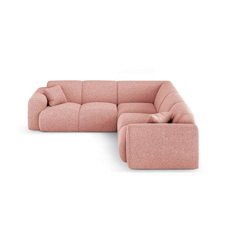 Nolio 5-Sitzer Ecksofa, symmetrisch, aus Chenille in Rosa (Haga 52), 252x252x72 cm von Cosmopolitan Design – Bild 1