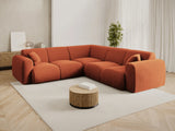 Nolio 5-Sitzer Ecksofa, symmetrisch, aus Chenille in Terrakotta (Haga 44), 252x252x72 cm von Cosmopolitan Design – Bild 2