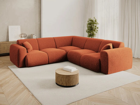 Nolio 5-Sitzer Ecksofa, symmetrisch, aus Chenille in Terrakotta (Haga 44), 252x252x72 cm von Cosmopolitan Design – Bild 2