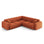 Nolio 5-Sitzer Ecksofa, symmetrisch, aus Chenille in Terrakotta (Haga 44), 252x252x72 cm von Cosmopolitan Design – Bild 3