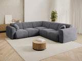 Nolio 5-Sitzer Ecksofa, symmetrisch, aus Samt in Dunkelgrau (Casino Graphite), 252x252x72 cm von Cosmopolitan Design – Bild 2