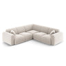 Nolio 5-Sitzer Ecksofa, symmetrisch, aus Samt in Hellbeige (Casino Pearl), 252x252x72 cm von Cosmopolitan Design – Bild 3