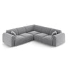 Nolio 5-Sitzer Ecksofa, symmetrisch, aus Samt in Hellgrau (Casino Ash), 252x252x72 cm von Cosmopolitan Design – Bild 3