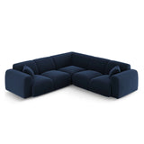Nolio 5-Sitzer Ecksofa, symmetrisch, aus Samt in Königsblau (Casino Deep Blue), 252x252x72 cm von Cosmopolitan Design – Bild 3