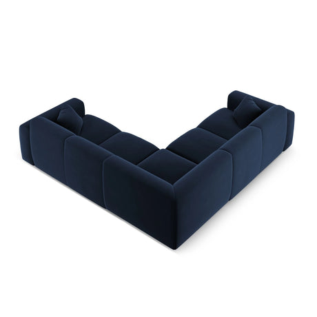Nolio 5-Sitzer Ecksofa, symmetrisch, aus Samt in Königsblau (Casino Deep Blue), 252x252x72 cm von Cosmopolitan Design – Bild 4