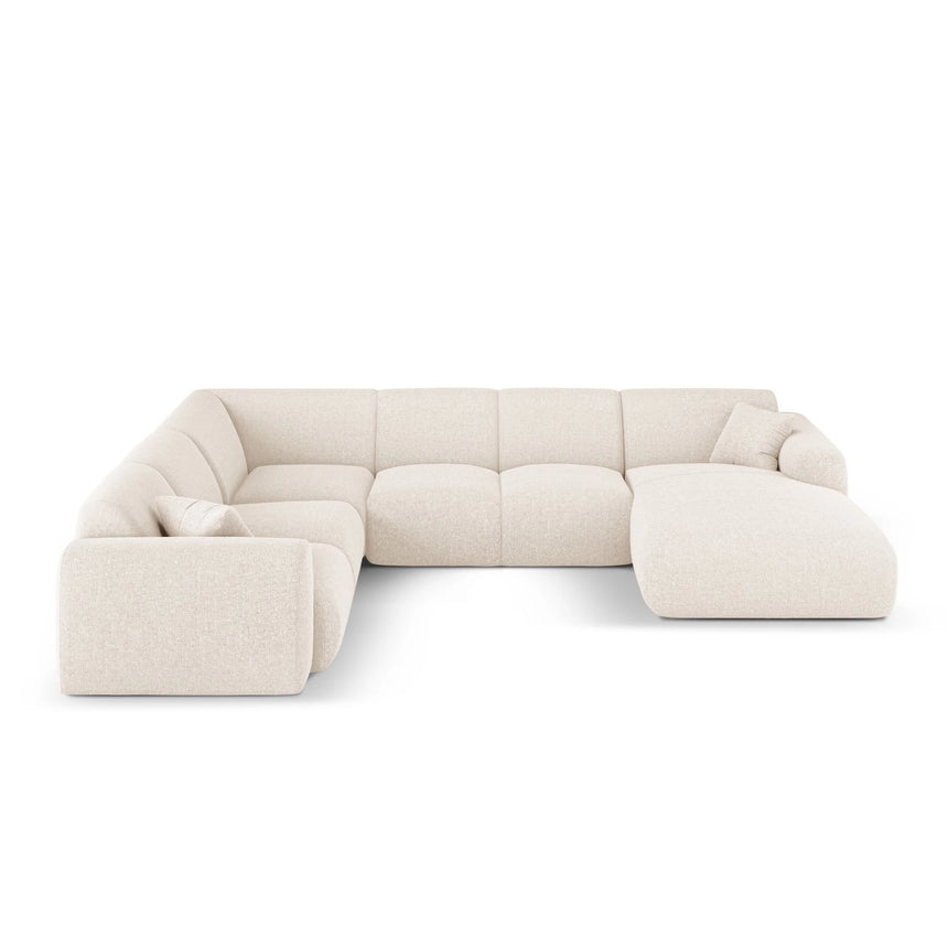 Nolio 6-Sitzer Panorama Ecksofa, Linke Seite, aus Samt oder Chenille, 342x252x72 cm von Cosmopolitan Design – Bild 1