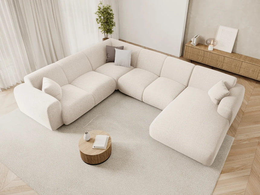Nolio 6-Sitzer Panorama Ecksofa, Linke Seite, aus Samt oder Chenille, 342x252x72 cm von Cosmopolitan Design – Bild 2