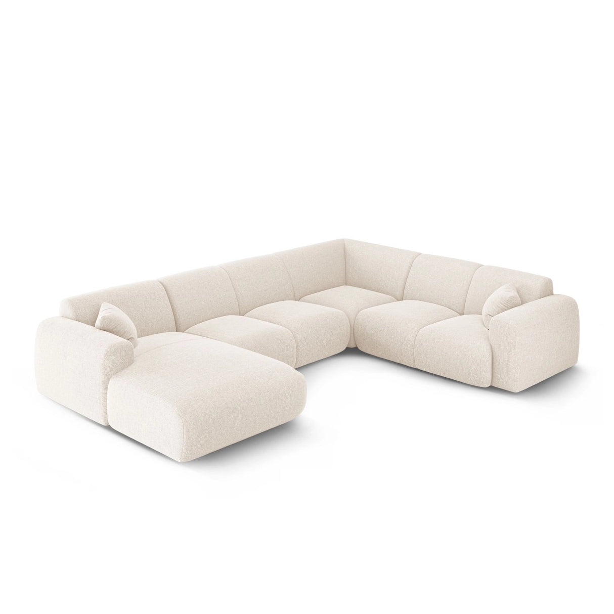 Nolio 6-Sitzer Panorama Ecksofa, Rechte Seite, aus Samt oder Chenille, 342x252x72 cm von Cosmopolitan Design – Bild 3