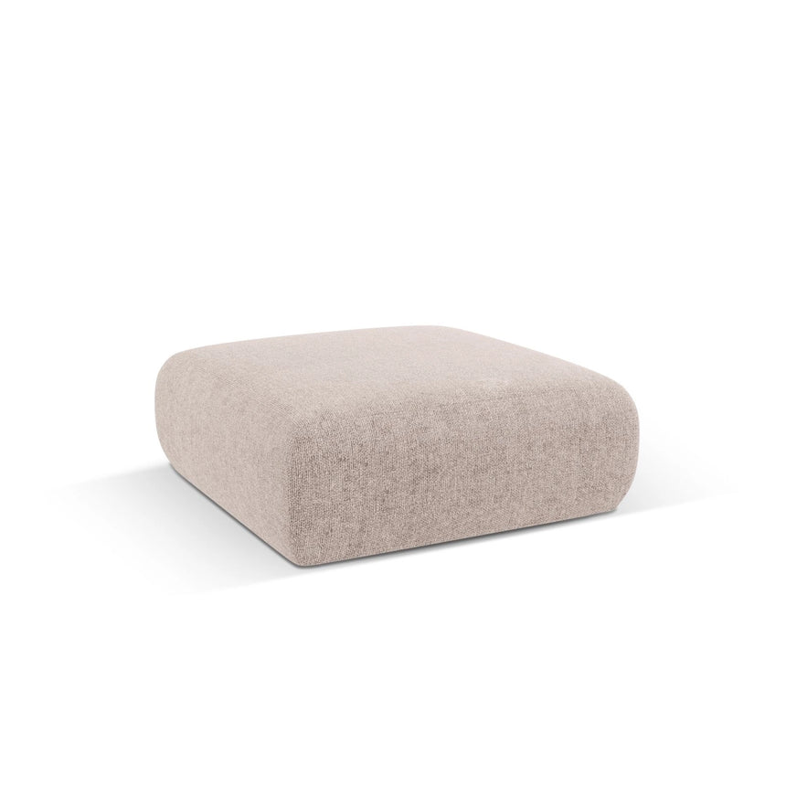 Nolio Pouf aus Chenille in Beige (Haga 30), 100x100x36 cm von Cosmopolitan Design – Bild 3