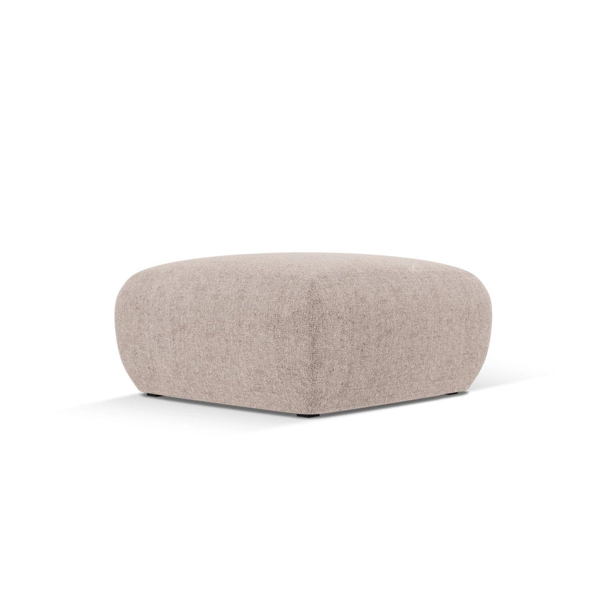 Nolio Pouf aus Chenille in Beige (Haga 30), 75x75x36 cm von Cosmopolitan Design – Bild 3