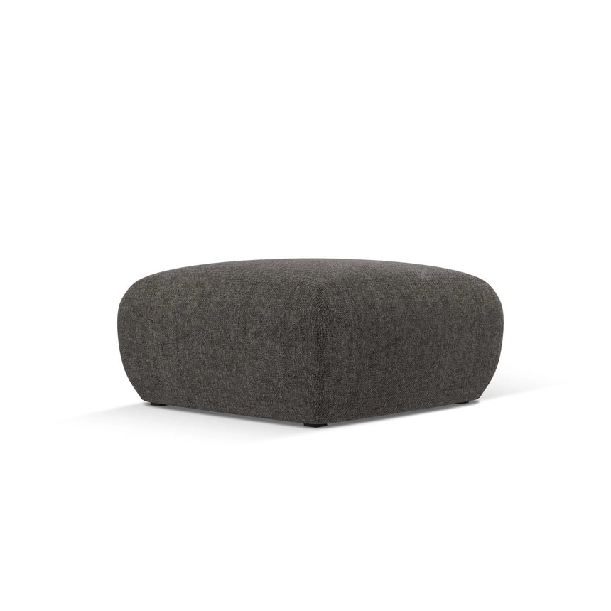 Nolio Pouf aus Chenille in Grau (Haga 16), 75x75x36 cm von Cosmopolitan Design – Bild 3