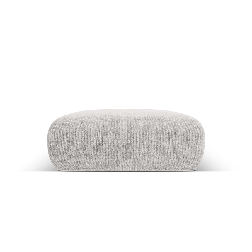Nolio Pouf aus Chenille in Hellgrau (Haga 06), 100x100x36 cm von Cosmopolitan Design – Bild 1