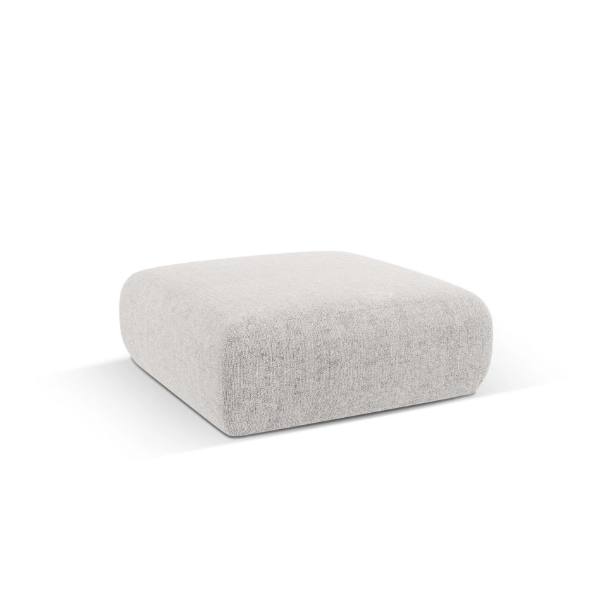 Nolio Pouf aus Chenille in Hellgrau (Haga 06), 100x100x36 cm von Cosmopolitan Design – Bild 3