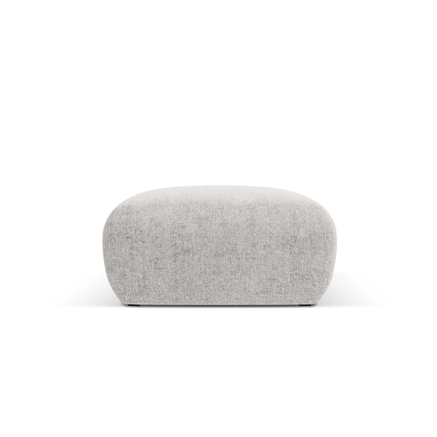 Nolio Pouf aus Chenille in Hellgrau (Haga 06), 75x75x36 cm von Cosmopolitan Design – Bild 1