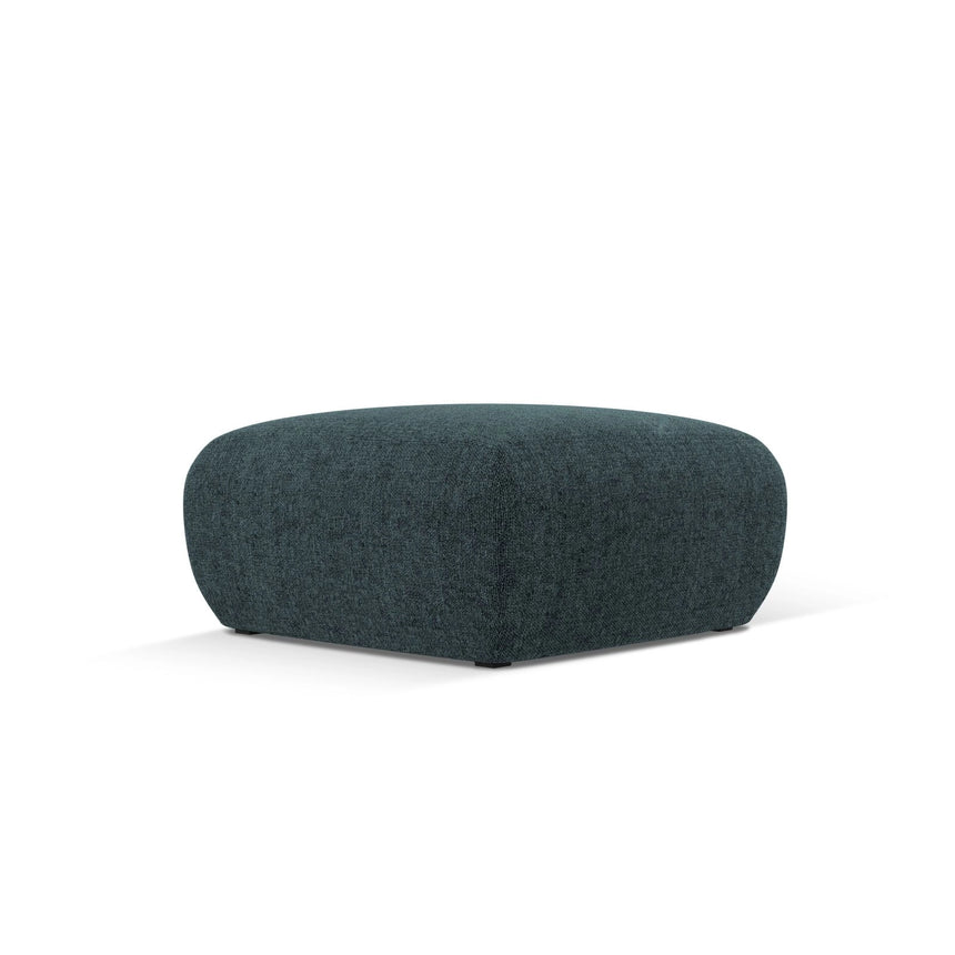 Nolio Pouf aus Chenille in Petrol (Haga 78), 75x75x36 cm von Cosmopolitan Design – Bild 3