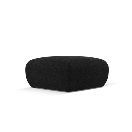 Nolio Pouf aus Chenille in Schwarz (Haga 19), 75x75x36 cm von Cosmopolitan Design – Bild 3