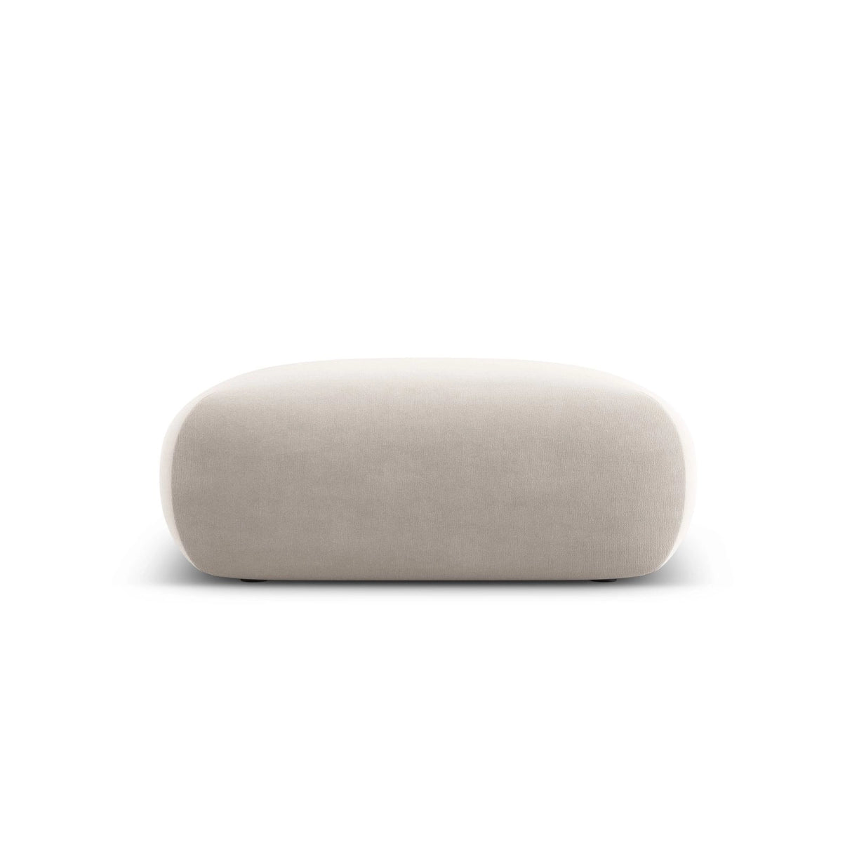 Nolio Pouf aus Samt in Hellbeige (Casino Pearl), 100x100x36 cm von Cosmopolitan Design – Bild 1