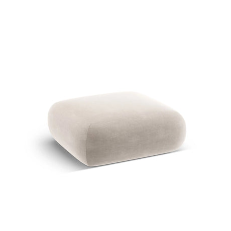 Nolio Pouf aus Samt in Hellbeige (Casino Pearl), 100x100x36 cm von Cosmopolitan Design – Bild 3