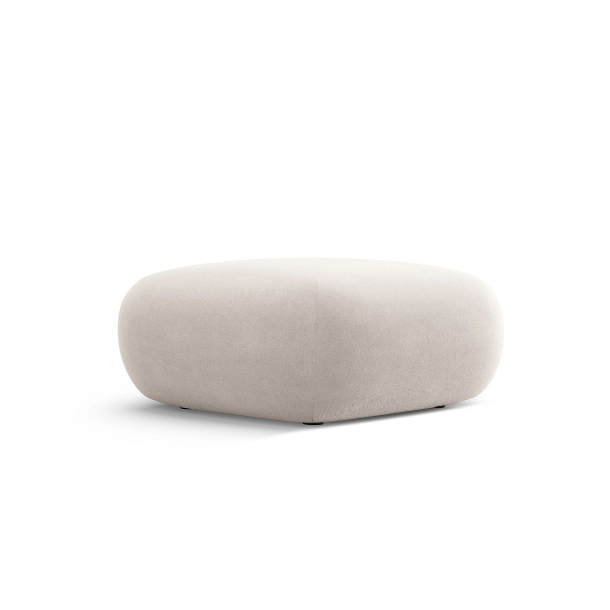 Nolio Pouf aus Samt in Hellbeige (Casino Pearl), 75x75x36 cm von Cosmopolitan Design – Bild 3