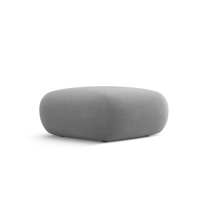 Nolio Pouf aus Samt in Hellgrau (Casino Ash), 75x75x36 cm von Cosmopolitan Design – Bild 3