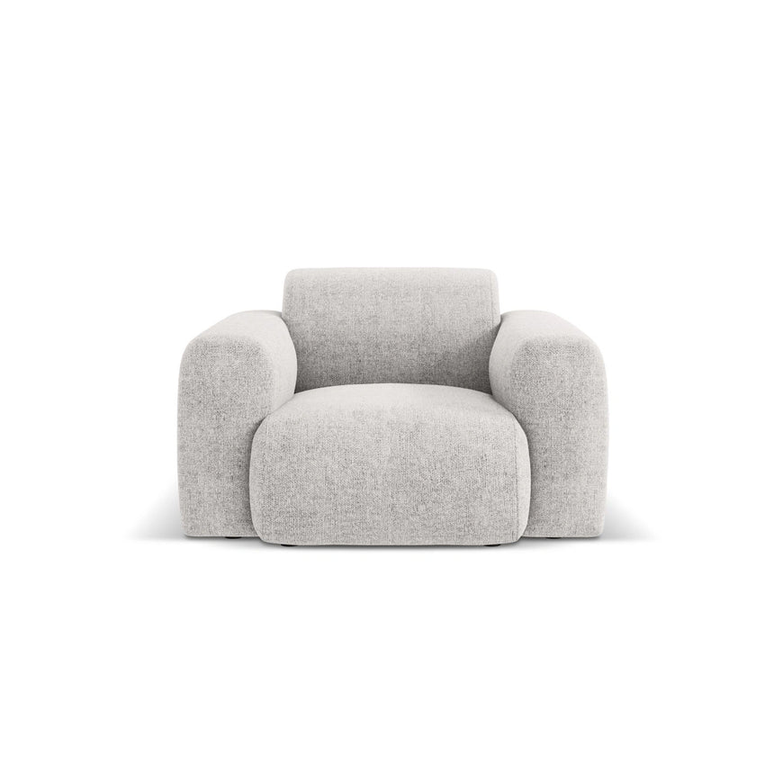 Nolio Sessel aus Chenille in Hellgrau (Haga 06), 105x95x72 cm von Cosmopolitan Design – Bild 1