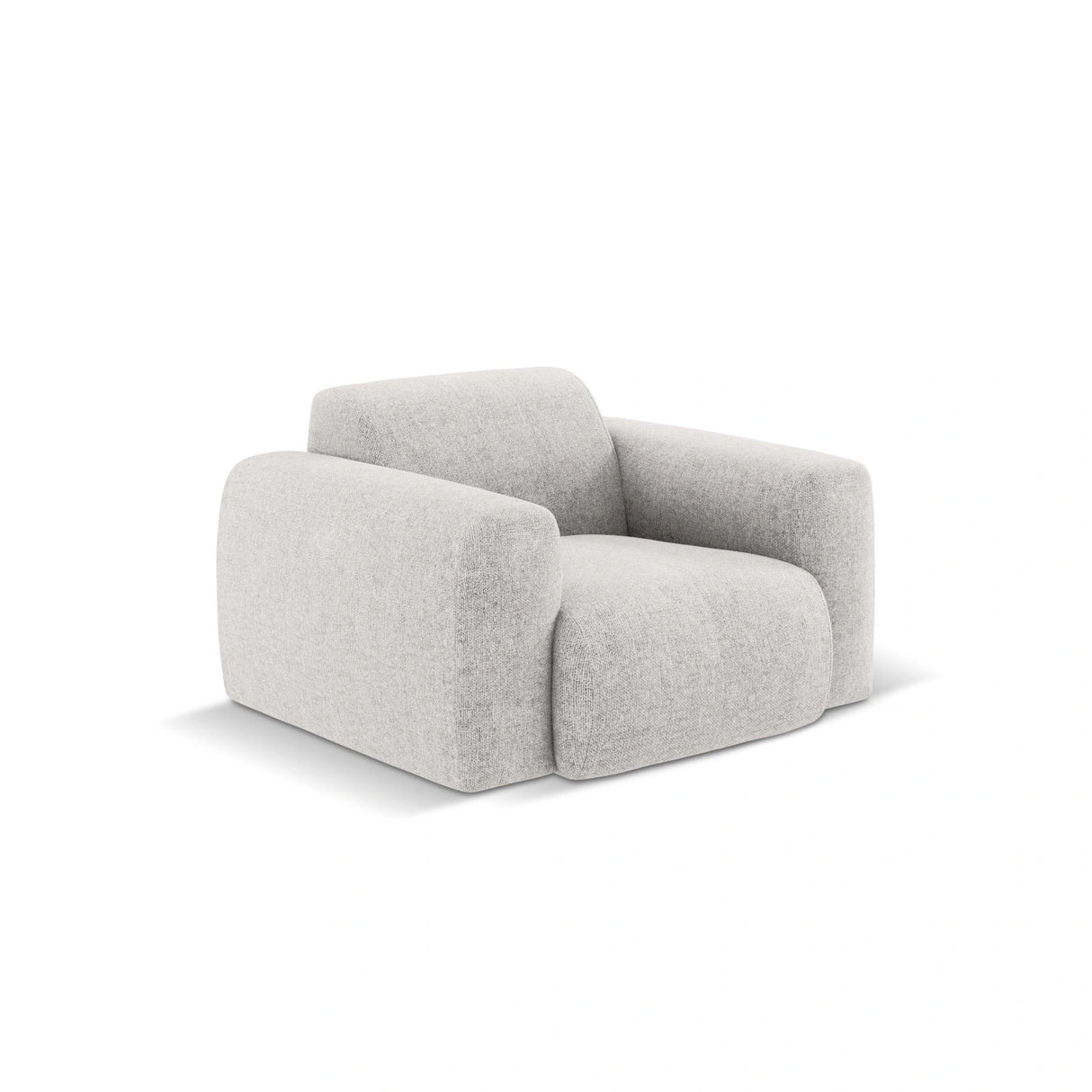 Nolio Sessel aus Chenille in Hellgrau (Haga 06), 105x95x72 cm von Cosmopolitan Design – Bild 4